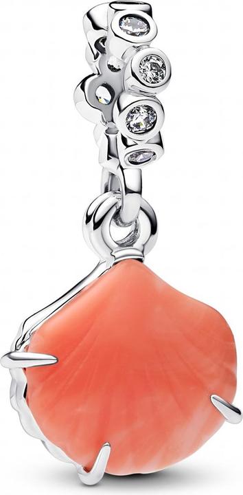 Immagine prodotto Pandora Ciondolo pendente doppio conchiglia color corallo (Argento 925)