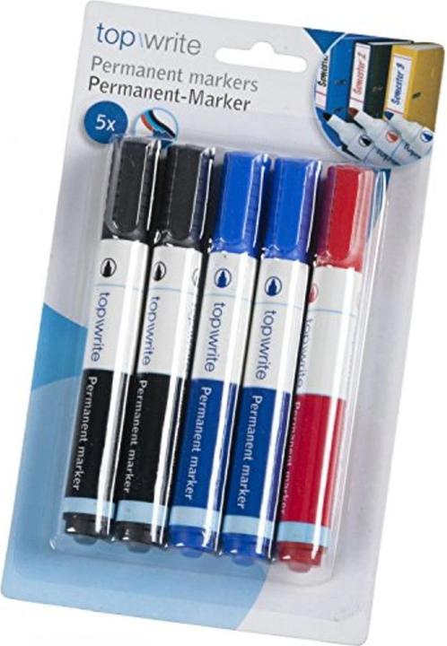 Actual product image Topwrite Permanent marker (Multicoloured, 2 mm, 5 x)