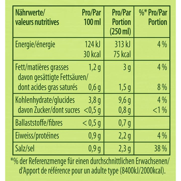 Nährwerte und Zutaten Knorr Haferkern Suppe Beutel, feine crèmige Suppe mit Lauch & Haferkernen, einfach zubereitet