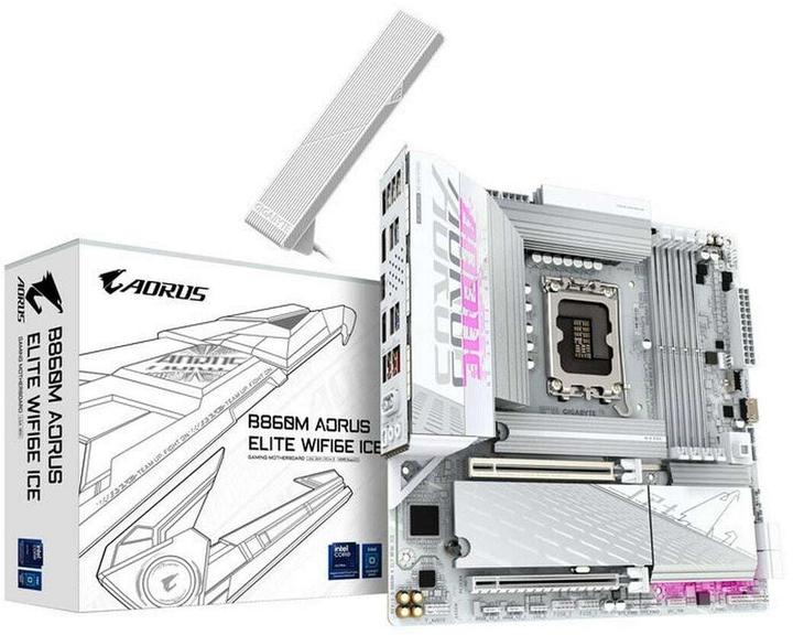 Productafbeelding Gigabyte B860M AORUS ELITE WIFI6E ICE (LGA 1851, Intel B860, mATX)