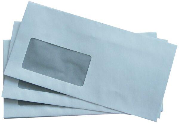 Büroring Briefumschlag DIN lang, mit Fenster, haftklebend, weiss, 80g/qm, 1000 Stück (DL, 1000 x)