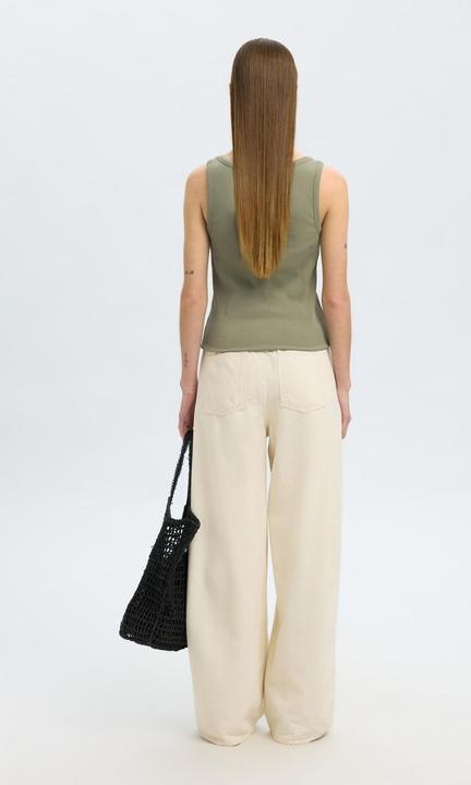 Actual product image Selected Femme Rippmuster Baumwoll Tanktop (L)