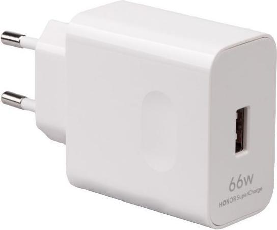 Immagine prodotto Honor HW-110600E00 Caricabatterie da viaggio USB-A Super Charge 66W Bianco (Pacchetto di servizi) (66 W)