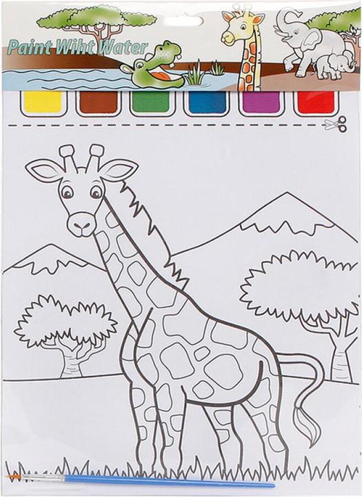 Produktbild Malvorlage Tiere mit Farbe