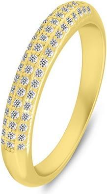 Actual product image Brilio Silver - Gold-plated ring with sparkling zircons RI135Y - Circuit: 54 mm (54)