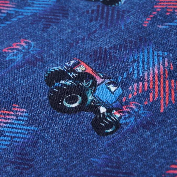 Image du produit VidaXL T-shirt enfant bleu foncé mélangé 140,Matière : 100 (140)