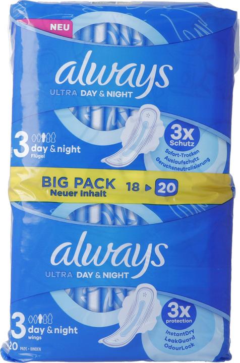 Always Ultra Day & Night (20 x, Damenbinden)