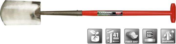 Polet 101018E Profi-Schwanenhalsspaten ZH 280/150/160 T-ST 75CM