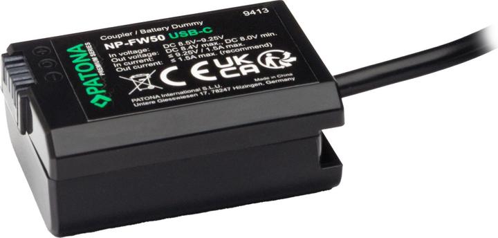Produktbild Patona USB-C Input Akku-Adapter NP-FW50 (Kamera Akku)