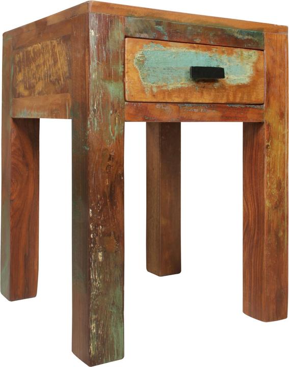 Image du produit FineBuy Tables de chevet en bois massif mangue marron (40 x 40 x 55 cm)