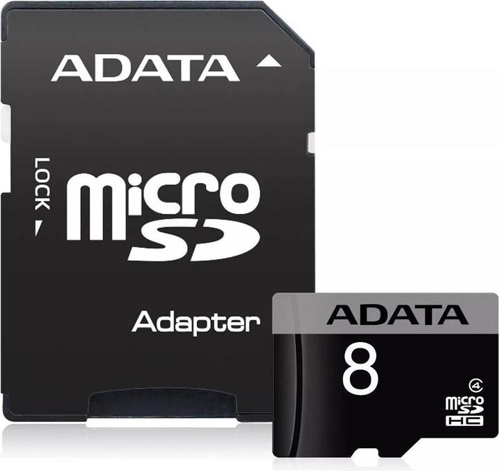 Image du produit Adata Carte microSDHC 8 Go,, Classe 4 (8 Go, microSDHC)