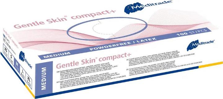 Produktbild Meditrade unisex Einmalhandschuhe Gentle Skin® compact+ weiss Grösse XL 100 St. (XL)