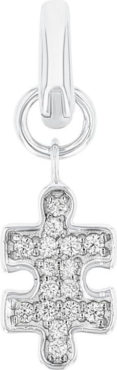 Amor Charms für Damen, 925 Sterling Silber, Zirkonia synth. | Puzzleteil (Silber 925)