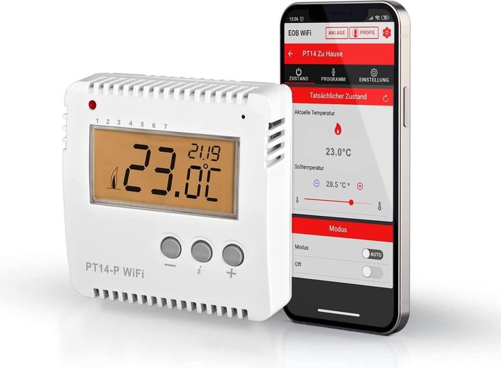 Actual product image Elektrobock EB PT14-PW - WLAN Raumthermostat