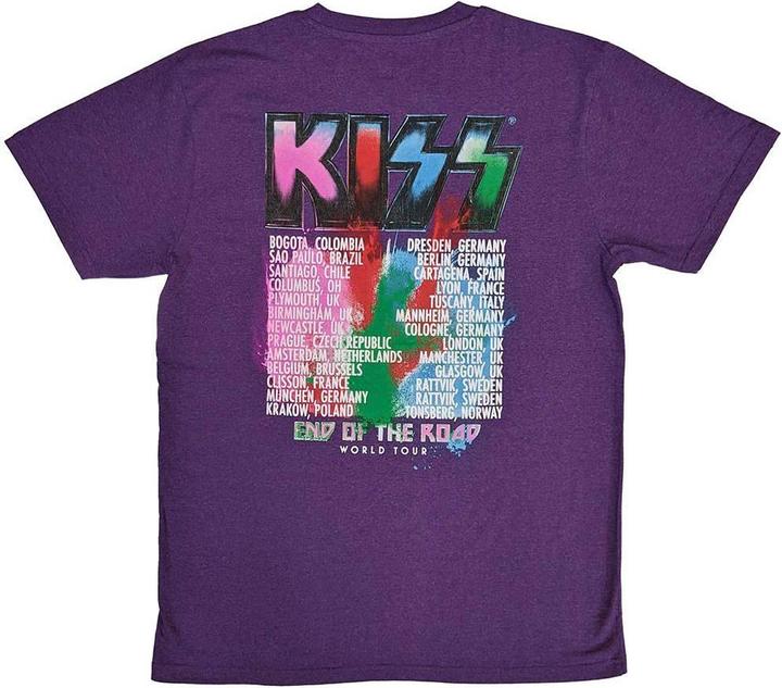 Actual product image KISS Unisex Adult End Of The Road Colour Pop Back Print T-Shirt (S)