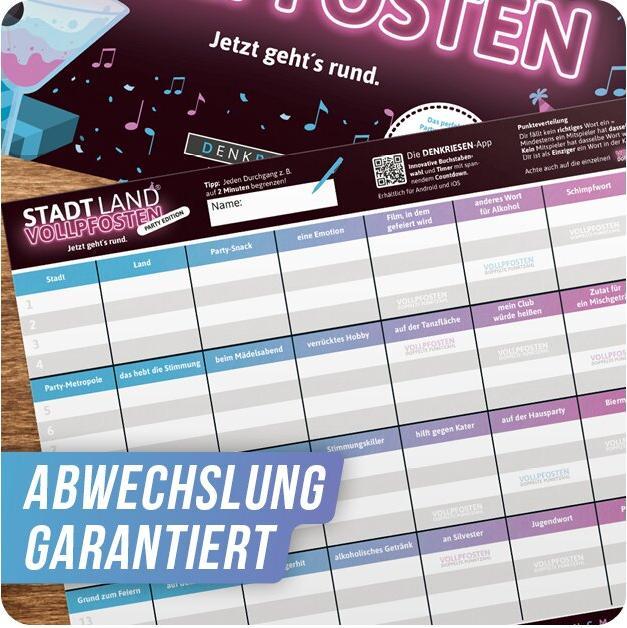Produktbild Denkriesen Stadt Land Vollpfosten Party Edition (Deutsch)