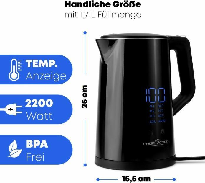 Actual product image Proficook PC-WKS 1243 black. (1.70 l)