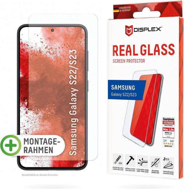 Displex Real Glass, 2D Panzerglas (1 Stück, Samsung Galaxy S23, Samsung Galaxy S22 5G)