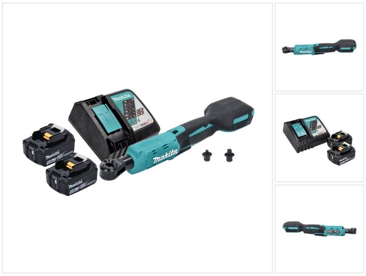 Actual product image Makita DWR 180 RM Battery ratchet screwdriver 18 V 47.5 Nm 1/4" 3/8" + 2x battery 4.0 Ah + charger (1/4", 3/8")