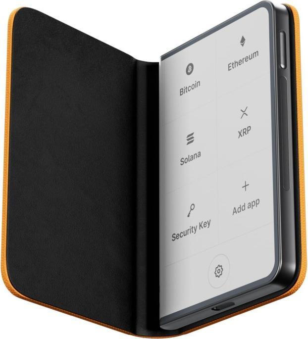 Actual product image Ledger Stax™ Magnet Shell, BTC Orange - Case