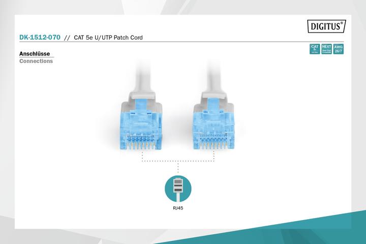 Produktbild Digitus CAT 5e U/UTP Patchkabel (U/UTP, CAT5e, 7 m)