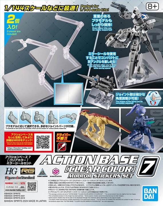 Actual product image Bandai GUNDAM - Action Base 7 (Clear Colour) Mirror Stickers Set - Model Kit