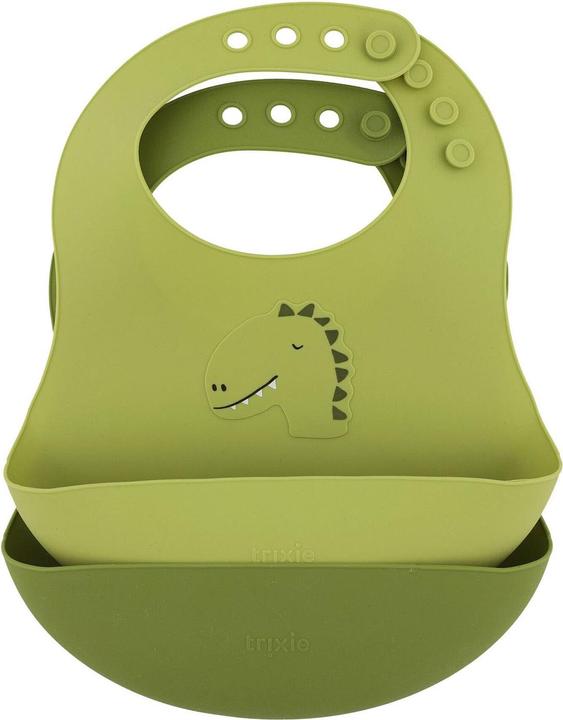 Trixie Baby Bavaglino in silicone 2 pezzi Dino (4 mesi)