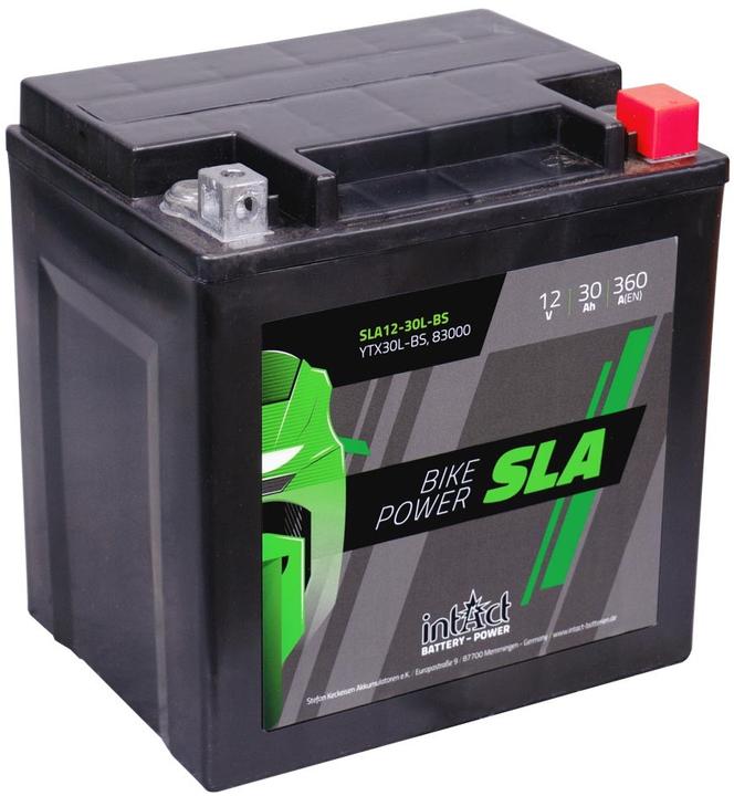 Intact SLA12-30L-BS Bike-Power SLA 30Ah batterie de moto (DIN 83000) (12 V, 30 Ah, 360 A)