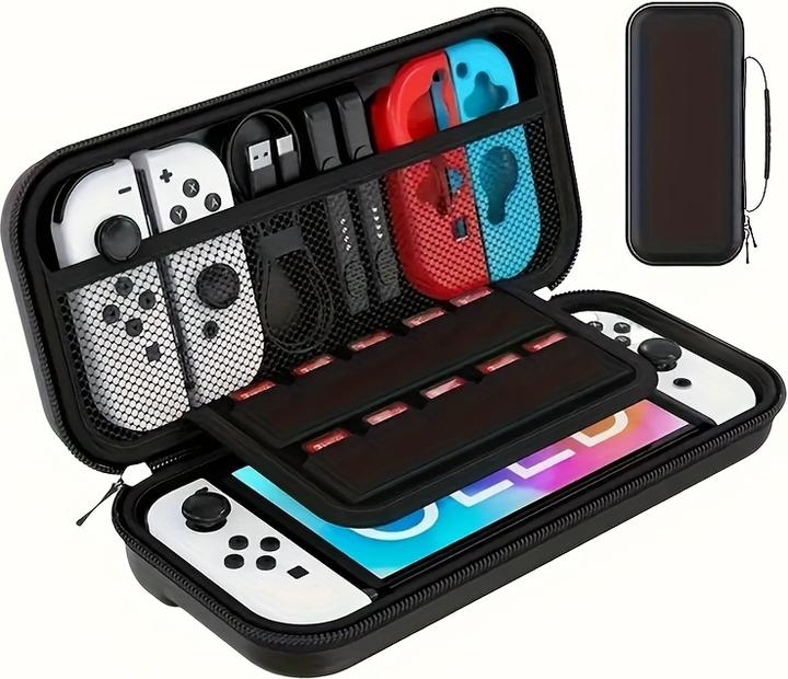Immagine prodotto PhoneLook Schutzhülle Tragetasche für Nintendo Switch (1. Generation) mit Fächern und Belüftung (Switch)