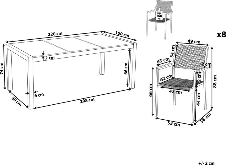 Produktbild Beliani Grosseto (220 cm)