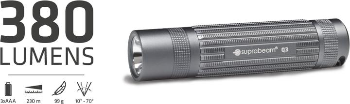 Actual product image Suprabeam Q3 Alkaline torch - 380 Lm (8.50 cm, 380 lm)