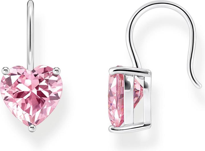 Actual product image Thomas Sabo Earrings with pink zirconia heart silver (925 silver)