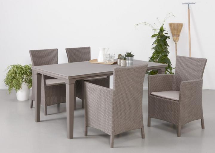 Produktbild Best 9-tlg. Dining-Sessel Napoli+Tisch Genua capp./sand (62 cm)