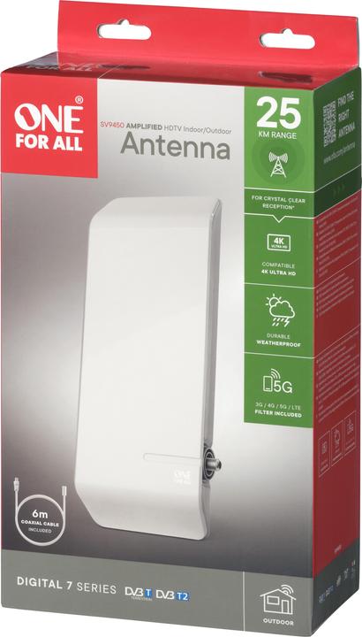 Produktbild One for All SV 9450-5G (Flachantenne, 44 dB, DVB-T / -T2, DVB-S / -S2)