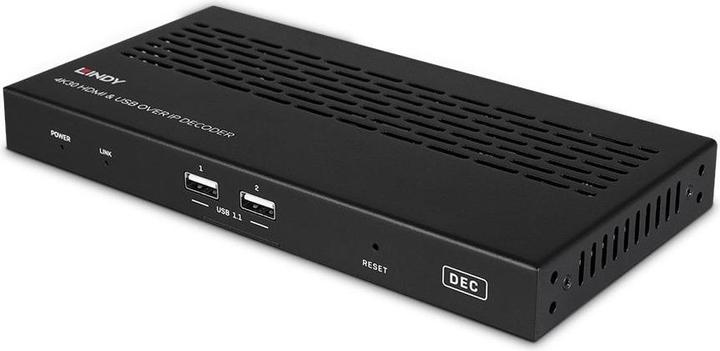 Image du produit Lindy Décodeur HDMI & USB over IP Multicast & Videowall