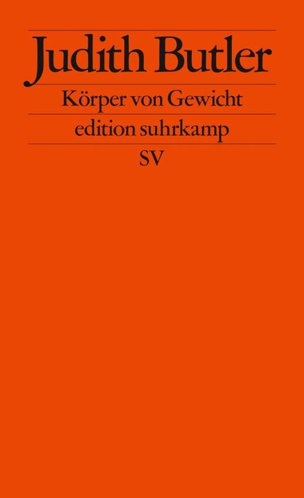 Produktbild Körper von Gewicht (Deutsch, Judith Butler, 1997)