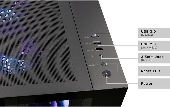 Actual product image Captiva Highend Gaming R89-652 Ryzen 7 RTX 5070 Ti (AMD Ryzen 7 7800X3D, 32 GB, 1000 GB, GeForce RTX 5070 Ti)