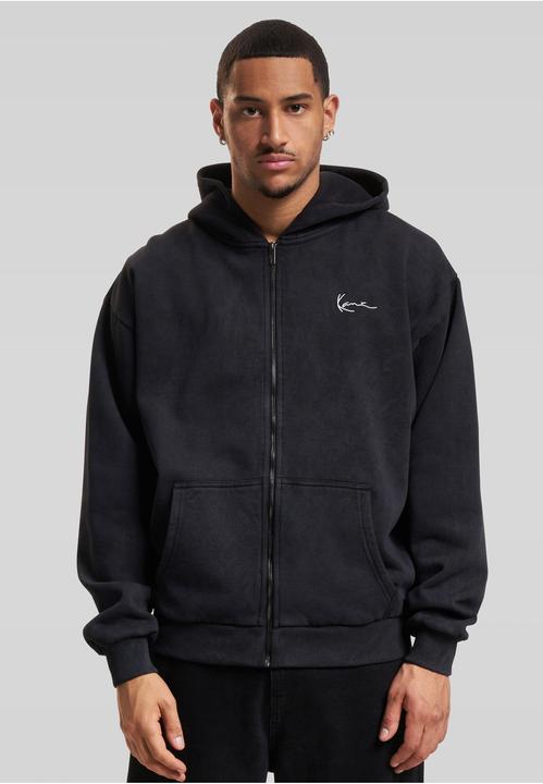 Actual product image Karl Kani KM234-055-1 Chest Signature OS Washed Heavy Sweat Wolf Full Zip Jacket (XXS)