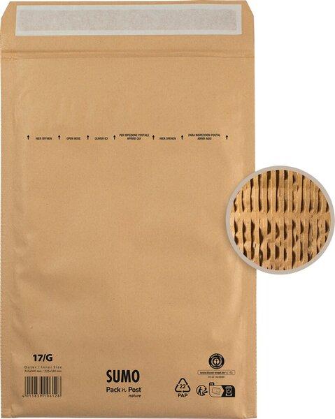 Produktbild Mailmedia Papierpolstertasche Sumo G, braun, 225 x 340 mm (50 x)