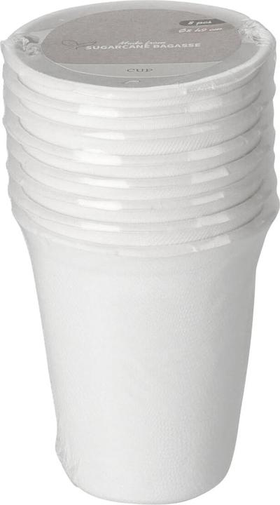 Actual product image Disposable sugar cane cup 275ml, 8 pcs. (8 x)