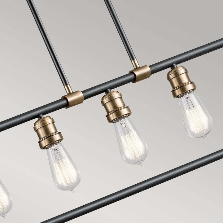 Produktbild Elstead Lighting Imahn Kronleuchter E27 5-fach Schwarz und Naturmessing