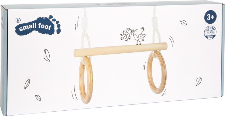 Actual product image small foot Trapeze with gymnastic rings