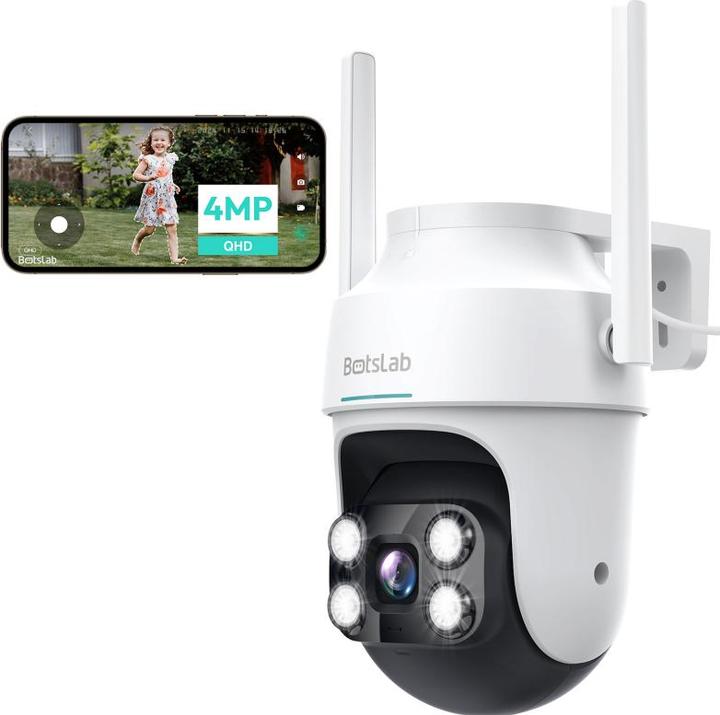 Produktbild Botslab Outdoor Pan / Tilt, Multi-scenes AI recognition, 360° Smart Tracking, Large Aperture Lens, C