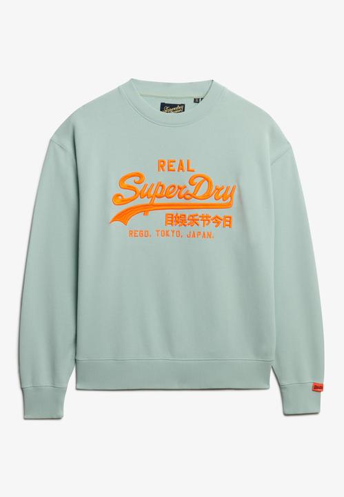 Image du produit Superdry Pull ample à col ras-du-cou fluo Vintage Logo (14)