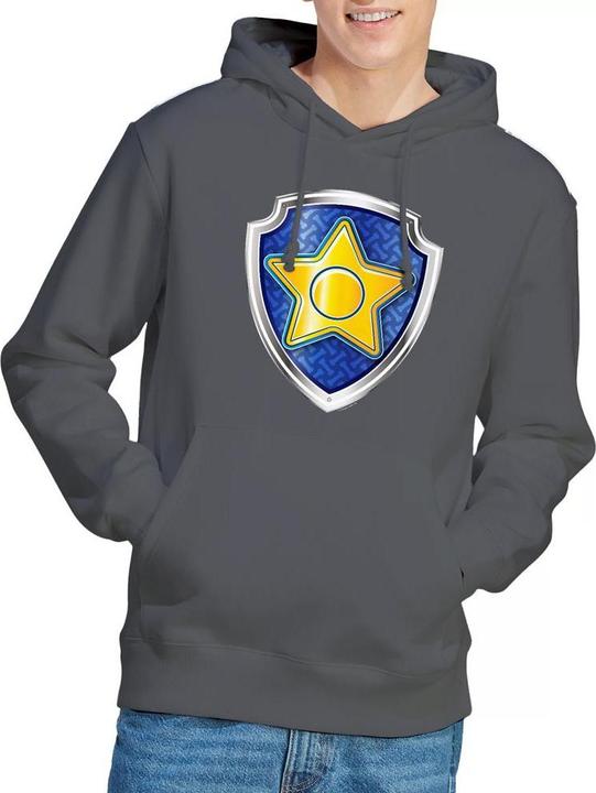 Immagine prodotto Paw Patrol Felpa con Cappuccio Chase Distintivo Uomo (M)