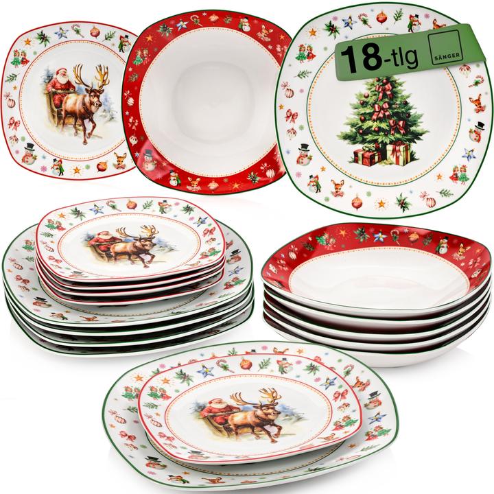 Produktbild Sänger Geschirr Tafelservice Bilgola Christmas Design (18 Stück)