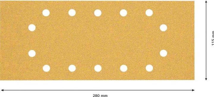 Actual product image Bosch Professional Zubehör EXPERT C470 Sandpaper with 14 holes for orbital sanders, 115 x 280 mm, G 60, 10 pcs. (60)