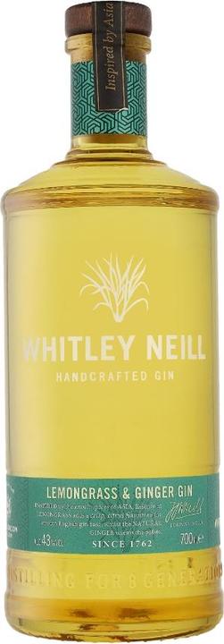 Whitley Neill Lemongrass & Ginger (Lemongrass & Ginger) Dry Gin (1 x 70 cl)