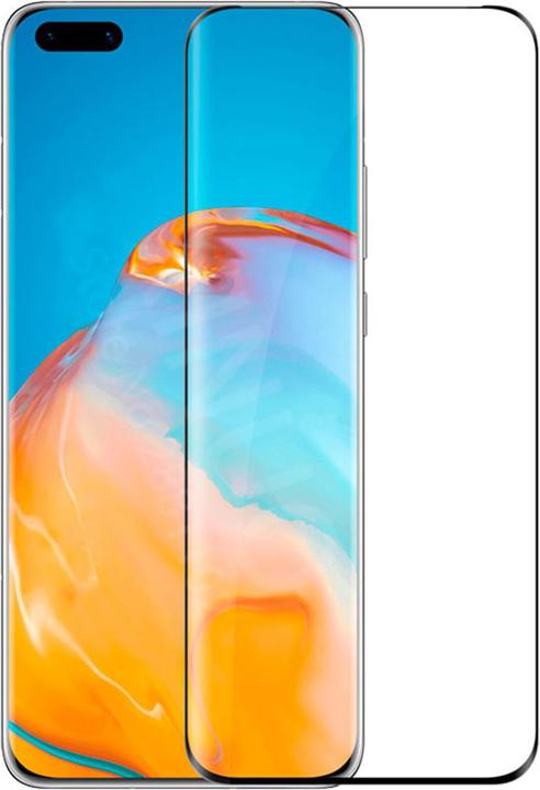 Produktbild PhoneLook 3D Tempered Glass Full Screen Display Schutzglas mit schwarzem Rahmen (1 Stück, Huawei P40 Pro+)