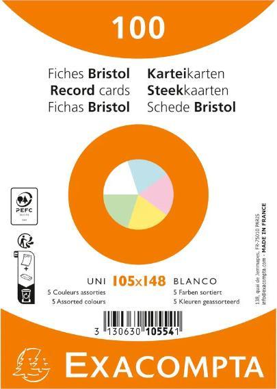 Produktbild Exacompta Karteikarten blanko (105 x 148 mm, 205 g/m², 100 x)